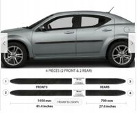 Dodge Avneger - Listwy CZARNE Boczne Drzwi