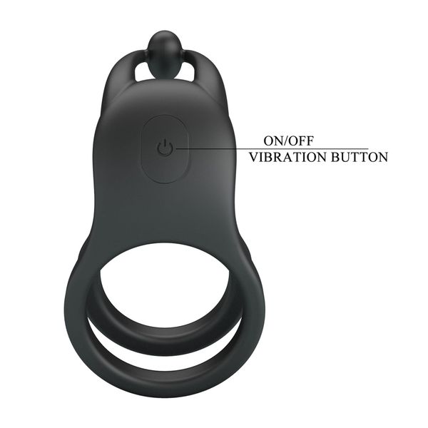 Pretty Love Goodwin Vibrating Double Penis Ring zdjęcie 8