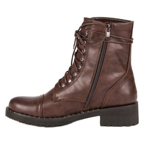 Brązowe Wiązane Botki r.38 na Arena.pl