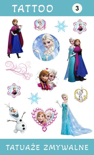 Tatuaże zmywalne Kraina Lodu zdjęcie 1