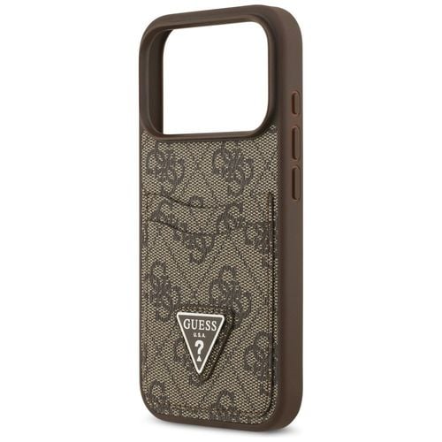 Etui Guess 4G Double Card Triangle do iPhone 17 Pro brązowy na Arena.pl