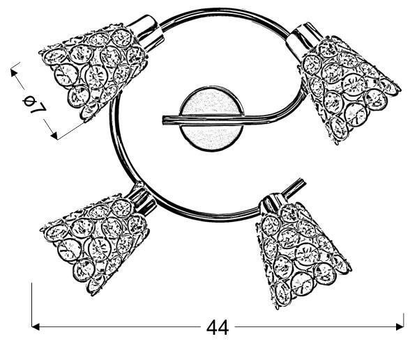 Glossy spirala 4x40W G9 różowe złoto zdjęcie 2