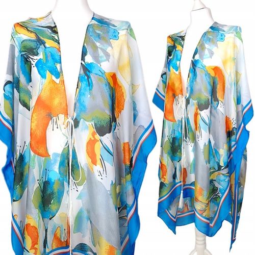 PAREO SUKIENKA PLAŻOWA JEDWAB chusta BOHO KOLORY na Arena.pl