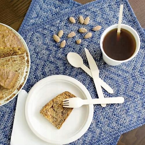 Zestaw drewnianych jednorazowych sztućców ekologicznych noże widelce na Arena.pl