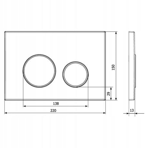 PRZYCISK DO SPŁUCZKI WC CERSANIT LINK HI-TEC AQUA KKPOL M11 V3 BIAŁY na Arena.pl