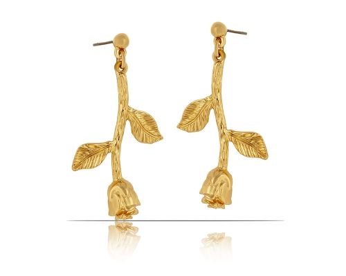 Kolczyki wiszące róże (P14985AU) zdjęcie 1