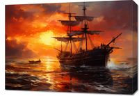 Obraz 70x50cm Ogień na Wodzie