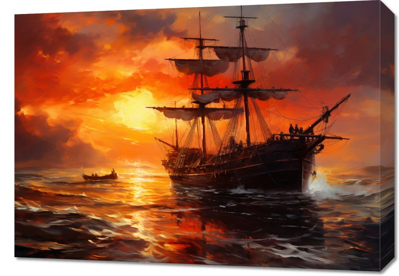 Obraz 70x50cm Ogień na Wodzie zdjęcie 1