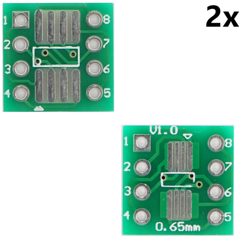 2x Adapter dwustronny PCB  SOP8 SSOP8 TSSOP8 65mm na DIP na Arena.pl