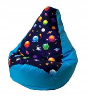 Pufa worek GO GIFT Gruszka Kosmos Niebieski XXL 140 x 100 cm
