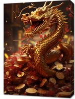 Obraz 50x70cm Smok Bogactwa