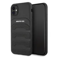Etui AMG Leather Debossed Lines na iPhone 11 / Xr - czarne
