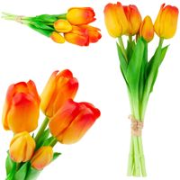 cv17692-4 tulipany bukiet tulipanów gumowane gumowe jak żywe