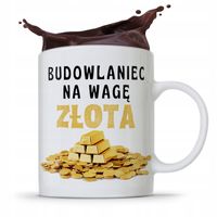 Kubek Budowlańca Majstra Budowlaniec Na Wagę Złota Z Nadrukiem Ze Zdjęciem