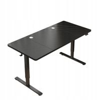 Biurko elektryczne gamingowe czarne carbon 160x80 regulowane elektrycznie