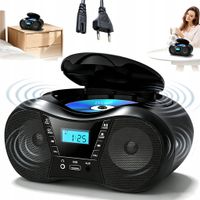 ODTWARZACZ CD BLUETOOTH DO DOMU RADIO FM GŁOŚNIKI PODWÓJNE DŹWIĘK STEREO