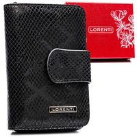 błyszczący portfel damski ze skóry naturalnej - lorenti