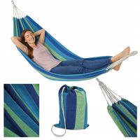 Hamak Wiszący Ogrodowy ZANZIBAR Turystyczny na Taras Ogród duży 200x100cm