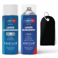 lakier samochodowy w sprayu + bezbarwny połysk opel 20r black sapphire