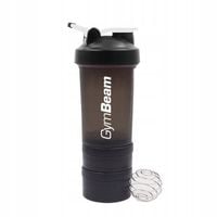 Shaker GymBeam z pojemnikiem 600 ml czarny na siłownie