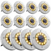 LAMPA SOLARNA LED OGRODOWA NAJAZDOWA GRUNTOWA x12 sztuk CZUJNIK ZMIERZCHU