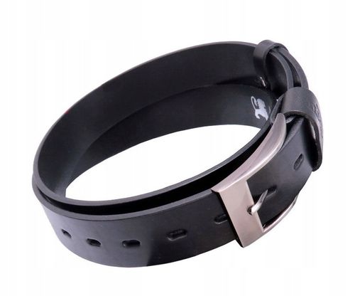 SKÓRZANY PASEK MĘSKI DO SPODNI BRĄZOWY SZEROKI PAS DO JEANSÓW GRUBA SKÓRA na Arena.pl