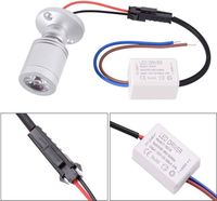 Reflektor LED wpuszczany 3W 230V ciepła biel 5szt