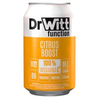 DrWitt Napój gazowany o smaku cytrynowym z dodatkiem witamin 330 ml