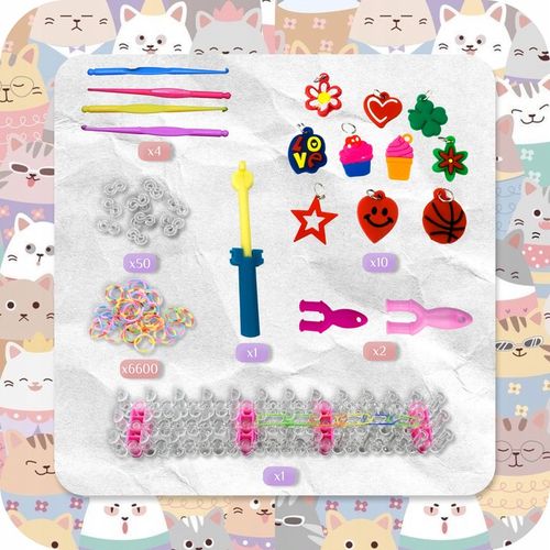 GUMKI DO ROBIENIA BRANSOLETEK DUŻY ZESTAW 6600+ ELEMENTÓW XXL PREZENT na Arena.pl