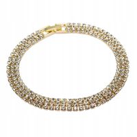 Elegancka bransoletka złota ślub cyrkonie