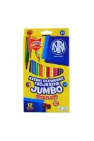 ASTRA Jumbo Trójkątne Kredki 12 kolorów - kreatywność w zasięgu ręki