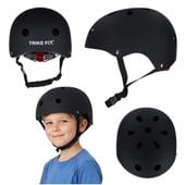 Kask Dziecięcy na Rower Hulajnogę z Lampką LED Regulowany Rowerowy Matowy M