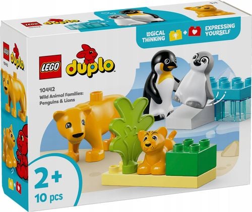 10442 - lego duplo - rodziny dzikich zwierząt: pingwiny i lwy na Arena.pl