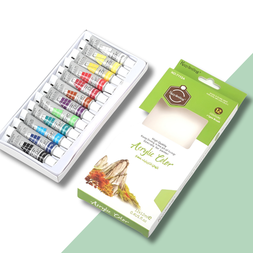farby akrylowe w tubkach zestaw 12 sztuk 6ml na Arena.pl