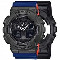 ZESTAW G-SHOCK GA-100-1A1ER SZARY NIEBIESKI