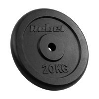 Obciążenie żeliwne 20kg otwór 31mm talerz klasyczny REBEL ACTIVE