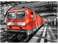 50X70CM CZERWONA LOKOMOTYWA OBRAZ POKOJU DREWNINE