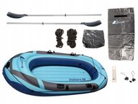 CRIVIT PONTON RODZINNY 3-OSOBOWY SOLIDNY I WYTRZYMAŁY 272cm + AKCESORIA