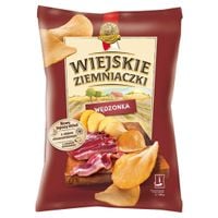 Wiejskie Ziemniaczki Chipsy ziemniaczane o smaku wędzonki 130 g
