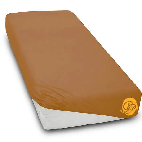 Prześcieradło bawełniane JERSEY 200x220cm BRĄZ zdjęcie 1
