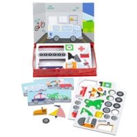 Magnetyczna Układanka Warsztat samochodowy Garaż 30 części