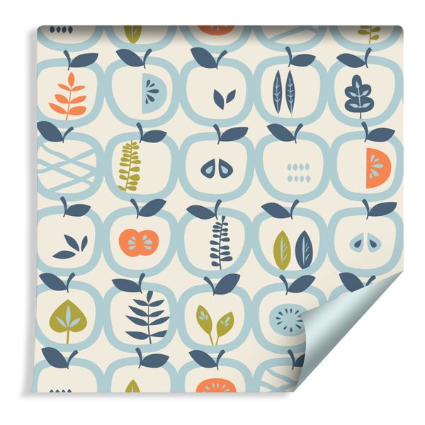 Tapeta Do Kuchni - Jabłka i Liście zdjęcie 1