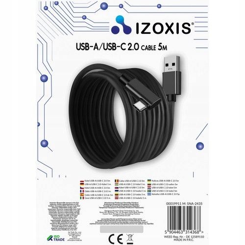 Kabel USB -A 2.0 5m C Izoxis 19911 zdjęcie 2