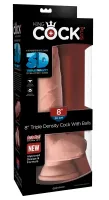 king cock plus model 20 cm jasny - anatomiczny z przyssawką i bazą