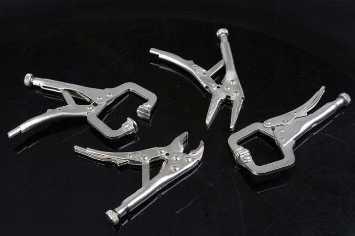 SZCZYPCE SPAWALNICZE ZACISKOWE LUTOWNICZE ZESTAW 4 SZT 110mm 125mm 130mm zdjęcie 3