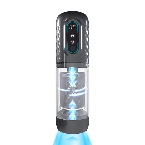 Vortex - Suction Rotation And Thrusting Masturbator Pump - Gun Metal zdjęcie 1