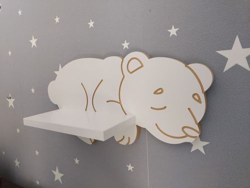 Półka śpiący Misiu Biały Miś na Arena.pl