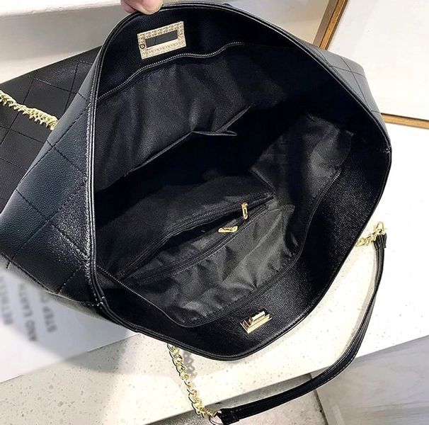 Czarna Damska Skórzana Pojemna Torba A4 Torebka zdjęcie 10