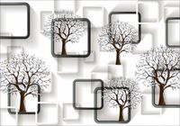 FOTOTAPETA FLIZ optyczna drzewa tunel 3D 400x280