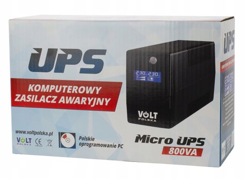 Zasilacz UPS VOLT Polska 800VA 480W Tower Micro na Arena.pl